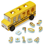Melissa & Doug Number Matching Math Bus - Educational Toy With 10 Numbers, 3 Math Symbols, and 5 Double-Sided Cards