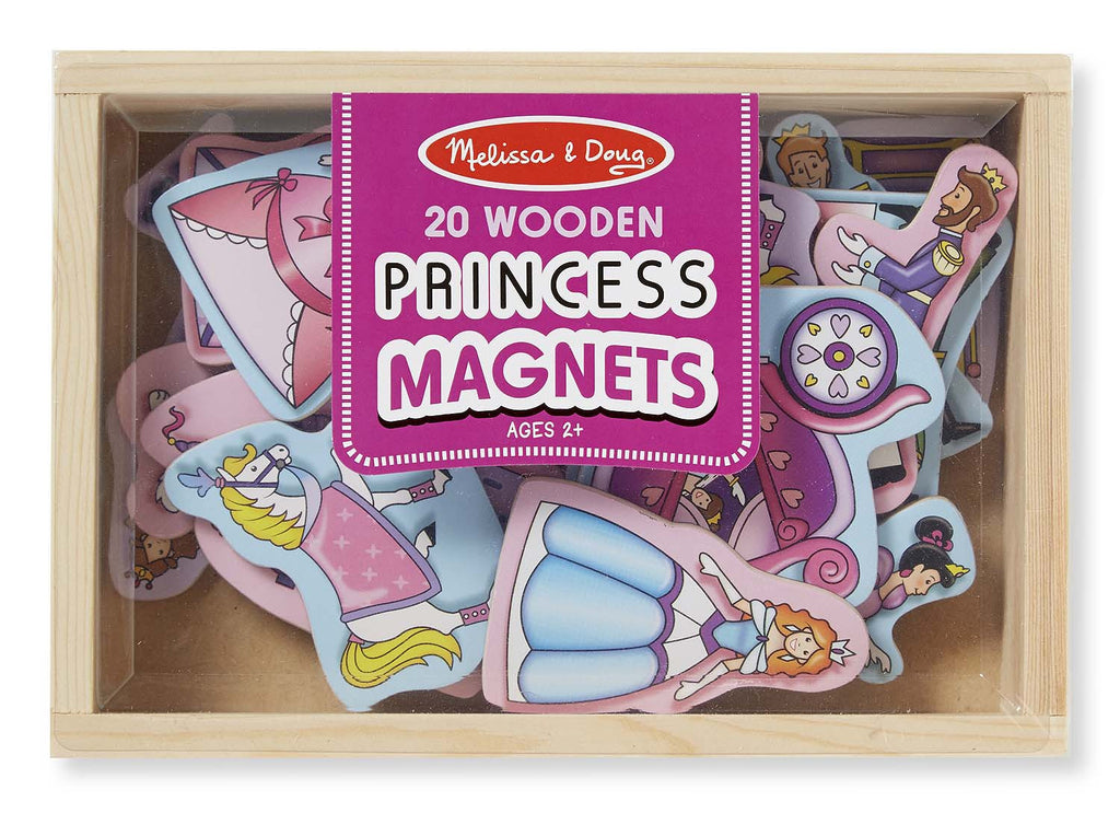 Melissa & Doug 20 Wooden Princess Magnets in a Box