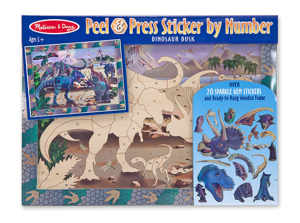 Melissa & Doug Peel & Press Sticker by Number - Dinosaur Dusk