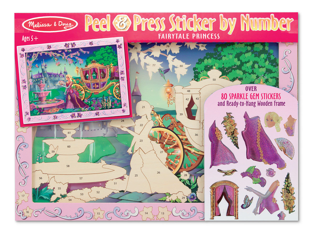 Melissa & Doug Peel & Press Sticker by Number - Fairytale Princess
