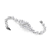 Bridal Bracelet with Marquis Cubic Zirconia Cluster 4014B