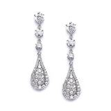 Cubic Zirconia Prom or Wedding Dangle Earrings 4019E