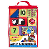 Melissa & Doug K's Kids Match and Build Soft Blocks Set
