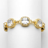 Magnificent Cushion Cut Cubic Zirconia Wedding or Pageant Bracelet 4069B