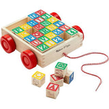 Melissa & Doug Classic ABC Wooden Block Cart Educational Toy With 30 Solid Wood Blocks