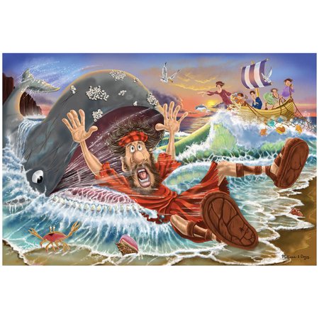 Melissa And Doug Jonah And The Whale Jumbo Floor Puzzle 48pc