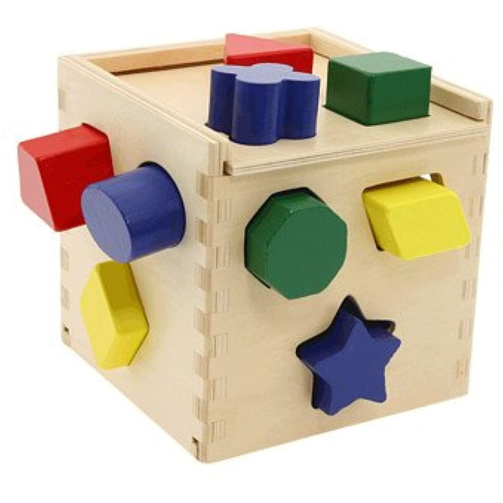 Melissa & Doug Value Pack - Alphabet Nesting Blocks + Wooden Shape Sorting Cube