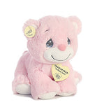 Aurora World Precious Moments Charlie Bear with Rattle, So Beary Sweet, Pink, 8.5"