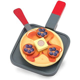 Melissa & Doug Flip & Serve Pancake - Wooden Play Food Set + Free Scratch Art Mini-Pad Bundle