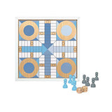 Melissa & Doug Wooden Chess and Pachisi - Blue