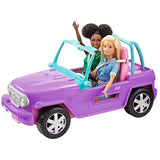 Barbie Off-Road Vehicle, Purple with Pink Seats and Rolling Wheels, 2 Seats, Gift for 3 to 7 Year Olds