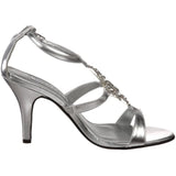 Touch Ups Women's Damaris Manmade T-Strap Sandal,Silver Metallic,6.5 M US