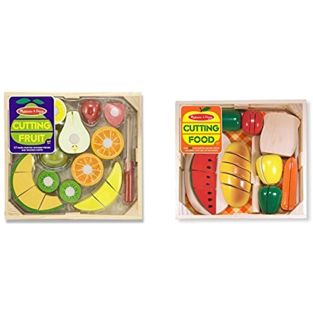 Melissa & Doug Wooden Cutting Food Value Pack Play Food Set