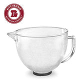 KitchenAid K5GBH Tilt-Head Hammered Glass Bowl with Lid, 5-Quart