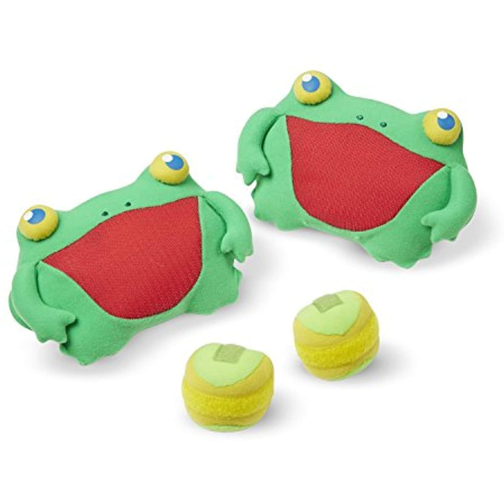 Melissa & Doug Skippy Frog Toss & Grip Action Game: Sunny Patch Outdoor Play Series & 1 Scratch Art Mini-Pad Bundle (06683)