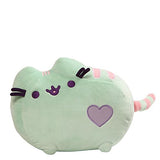 GUND Pusheen Pastel Heart Stuffed Animal Cat Plush, Green, 12"