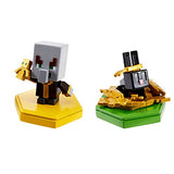 Minecraft Earth Boost Minis Undying Evoker & Snacking Rabbit Figures, Multicolor (GKT44)