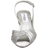Dyeables Women's Nicky Sandal,Silver Satin,5 M US