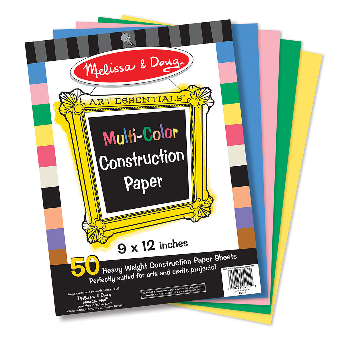 Melissa & Doug Multi-Color Construction Paper (9"x12") 4111