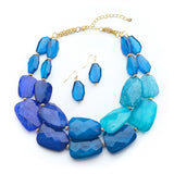 Chunky Statement Necklace & Earrings for Prom or Bridesmaids 4111S