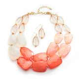 Chunky Statement Necklace & Earrings Set for Prom or Homecoming 4112S