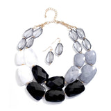 Chunky Statement Necklace & Earrings Set for Prom or Homecoming 4112S