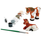 Melissa & Doug Horses Figurines: Decorate-Your-Own Kit & 1 Scratch Art Mini-Pad Bundle (08867)