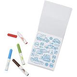 Blue Color-Your-Own Sticker Pad: On-the-Go Series + FREE Melissa & Doug Scratch Art Mini-Pad Bundle (91305)