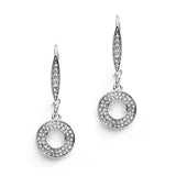 Abstract French Wire Pave Earrings for Bridal or Prom