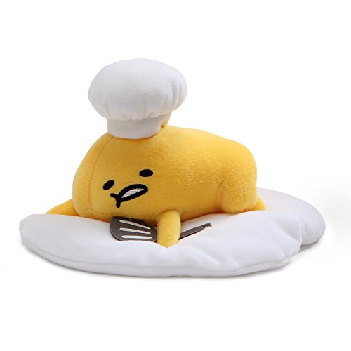 GUND Gudetama “Lazy Chef Egg with Hat and Spatula” Stuffed Animal Plush, 7.5"
