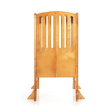 Guidecraft Contemporary Kitchen Helper Stool - Honey: W/Keeper and Non-Slip Mat: Adjustable Height Wooden Baking Tower, Folding Step Stool for Toddlers, Little Kids Learning Furniture