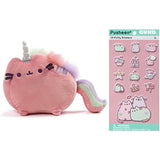 Pusheen Gund Pusheenicorn Sound Toy 7.5" Plush with Pastel Stickers (Pink)