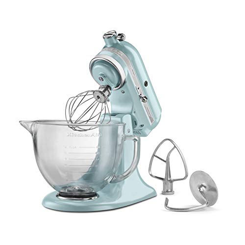 KitchenAid KSM155GBAZ 5-Qt. Artisan Design Series with Glass Bowl - Azure Blue