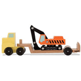 Melissa & Doug Wooden Trailer & Excavator & 1 Scratch Art Mini-Pad Bundle (04577)