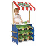 Melissa & Doug Grocery Store and Lemonade Stand with Playtime Fruits and Playtime Veggies Bundle