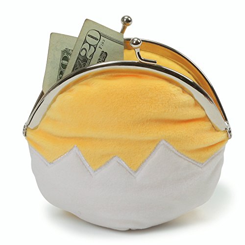 GUND Sanrio Gudetama The Lazy Egg Coin Purse Plush, Multicolor, 5"