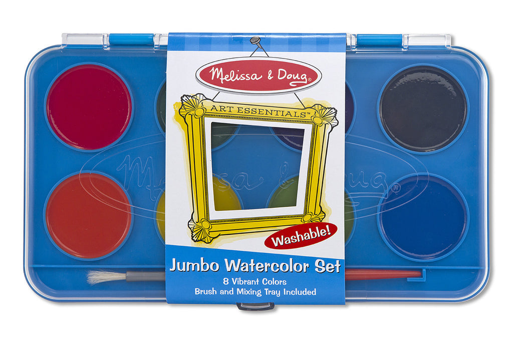 Melissa & Doug Jumbo Watercolor Paint Set (8 colors)