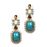 Chic Crystal, Beige & Opaque Pastel Earring