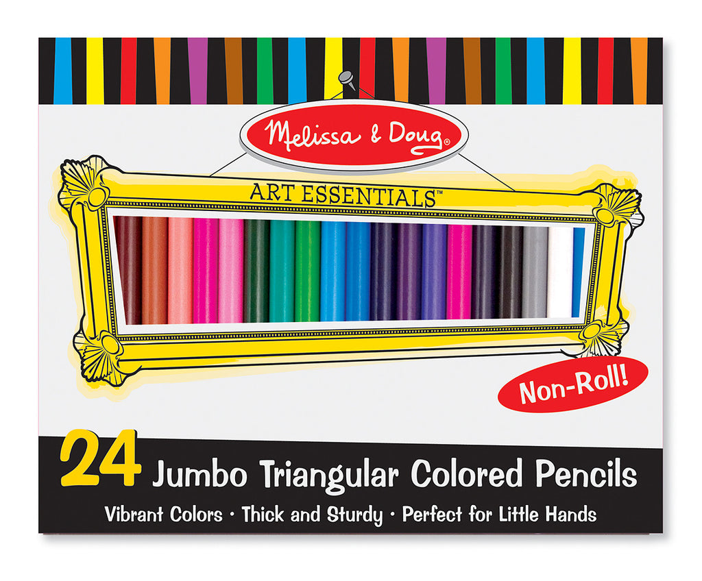 Melissa & Doug Jumbo Triangular Colored Pencils (Set of 24)