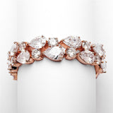 Red Carpet Bold CZ Pears Bridal Statement Bracelet 4128B