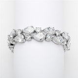 Red Carpet Bold CZ Pears Bridal Statement Bracelet 4128B