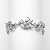 Top Selling Mosaic Shaped CZ Wedding Bracelet - Petite Size 4129B