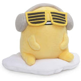 GUND Gudetama with Sunglasses and Headphones Lazy Egg Sanrio Plush, Yellow, 5”