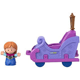 Bundle of 2 |Fisher-Price Little People Disney Princess, Parade Floats (Belle & Chip's + Anna Frozen 2)
