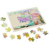 Melissa & DougWooden Jigsaw Puzzle Set - Mermaids and Butterflies