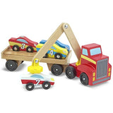 Melissa & Doug Wooden Magnetic Car Loader + Free Scratch Art Mini-Pad Bundle [93903]