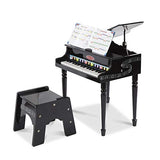 Melissa & Doug Learn-To-Play Classic Grand Piano With 30 Keys, Color-Coded Songbook, and Non-Tip Bench