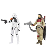 Star Wars B7260AS0 Rogue One Baze Malbus VS. Imperial Stormtrooper, 3.75-Inches