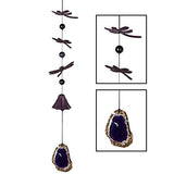 Woodstock Chimes CDWU The Original Guaranteed Musically Tuned Chime Habitats Dragonfly Agate Wind Bell, Purple
