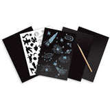 Melissa & Doug Silver Holographic: Scratch Art 4-Sheet Pack + FREE Scratch Art Mini-Pad Bundle [58032]